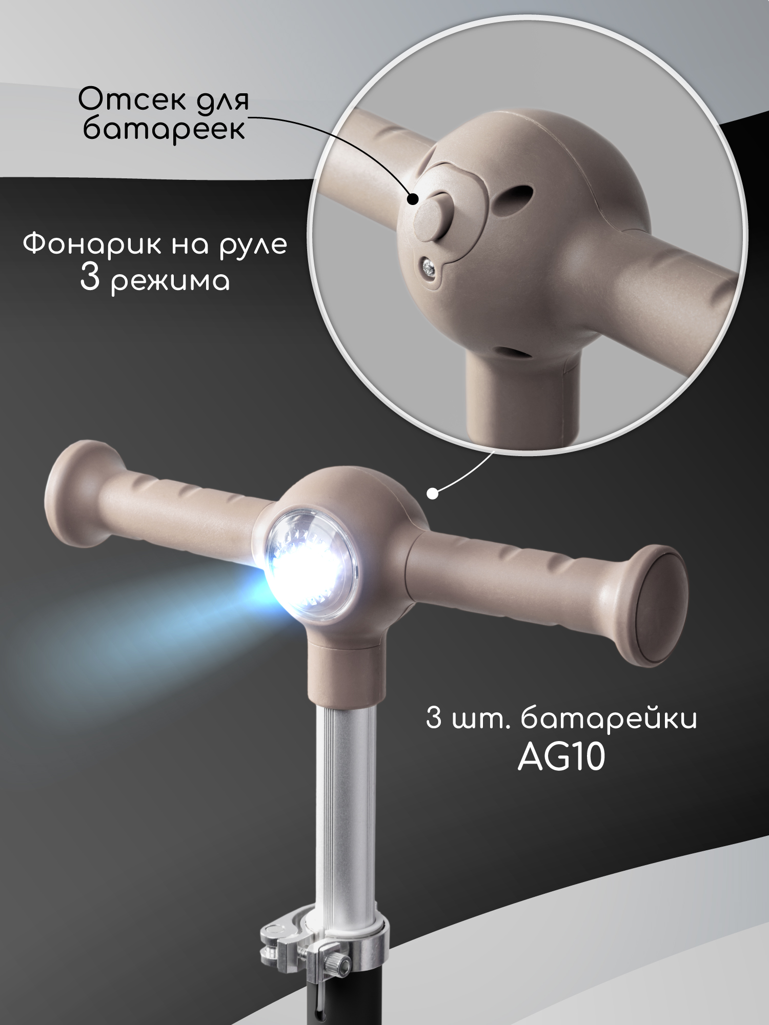 Самокат Amarobaby трехколесный - фото 4