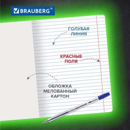 Тетрадь Brauberg линейка 18 лист. 20 шт.