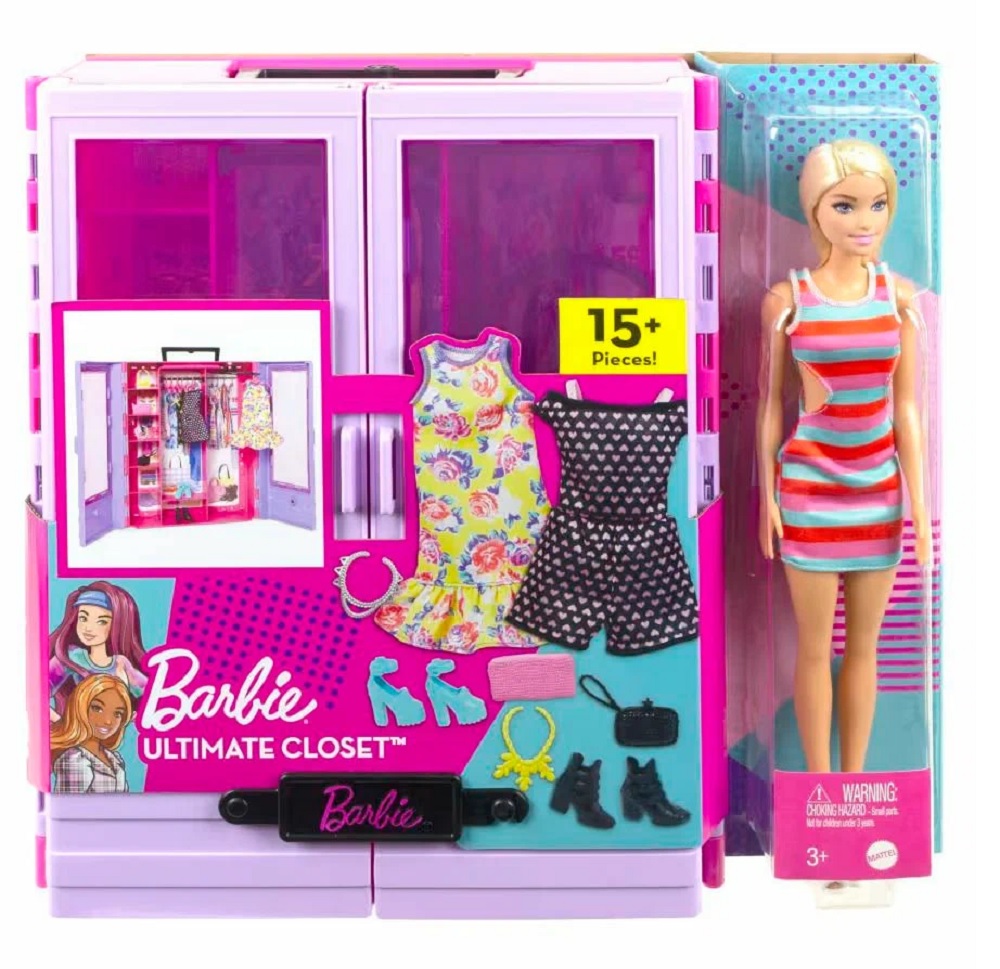 Кукла модельная Barbie Гардероб с аксессуарами высота 28 см HJL66 - фото 1