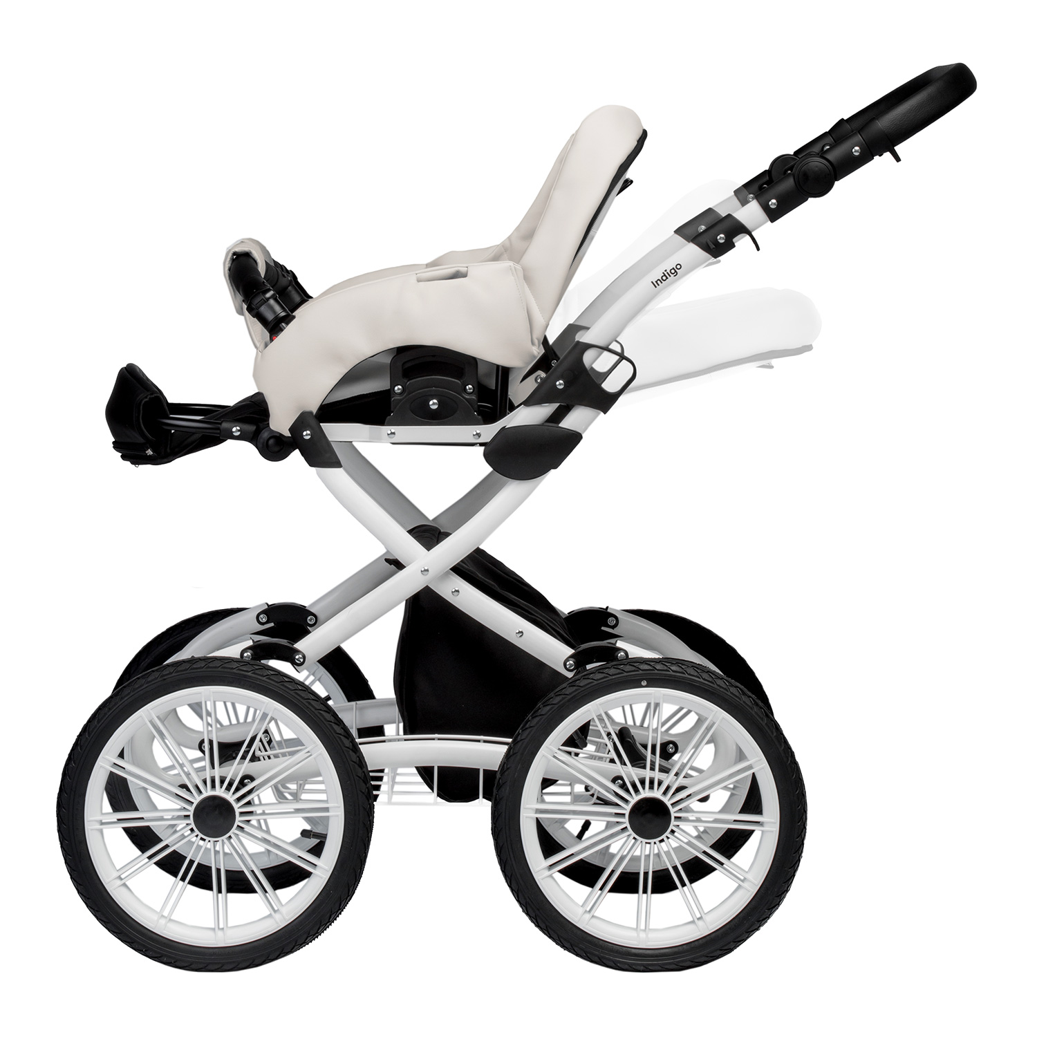 Коляска 2в1 Indigo Special Plus 01 белый - фото 8
