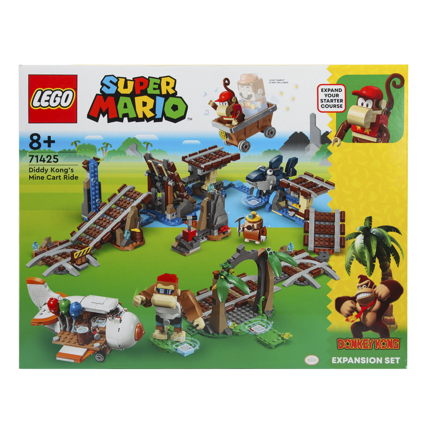 Конструктор LEGO Super Mario Diddy Kongs Mine Cart Ride блочный - фото 6