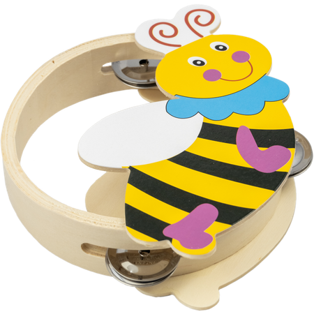 Тамбурин бубен BEE DF603 деревянный дизайн пчела
