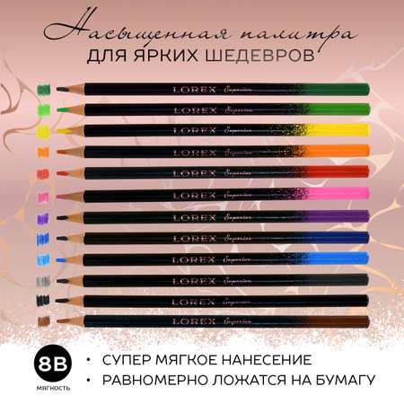 Карандаши цветные Lorex Stationery 12 шт.