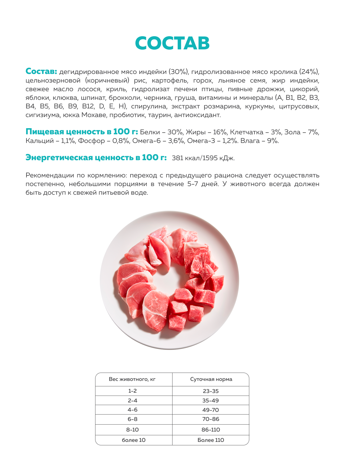 Сухой корм для взрослых кошек Зоогурман Holistic кролик с брокколи и цукини 1.5кг - фото 4
