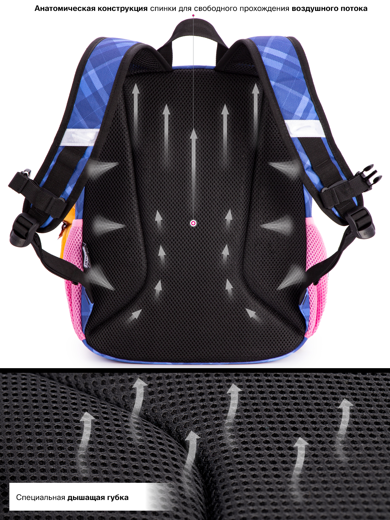 Рюкзак SkyName 17л анатомическая спинка+мишка - фото 8