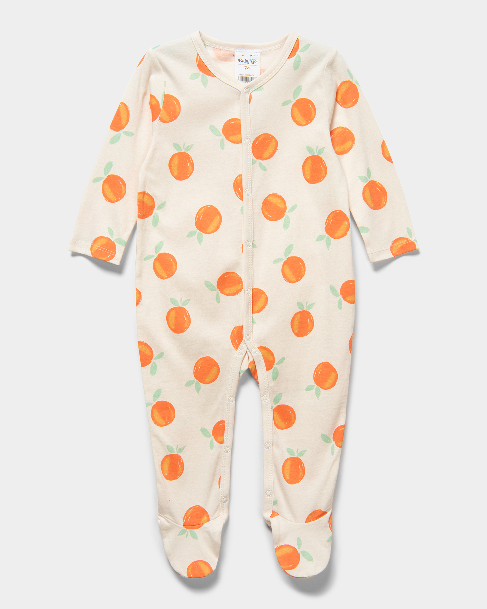 Изображение товара Комбинезон BabyGo для девочки 100% хлопок с цветным принтом