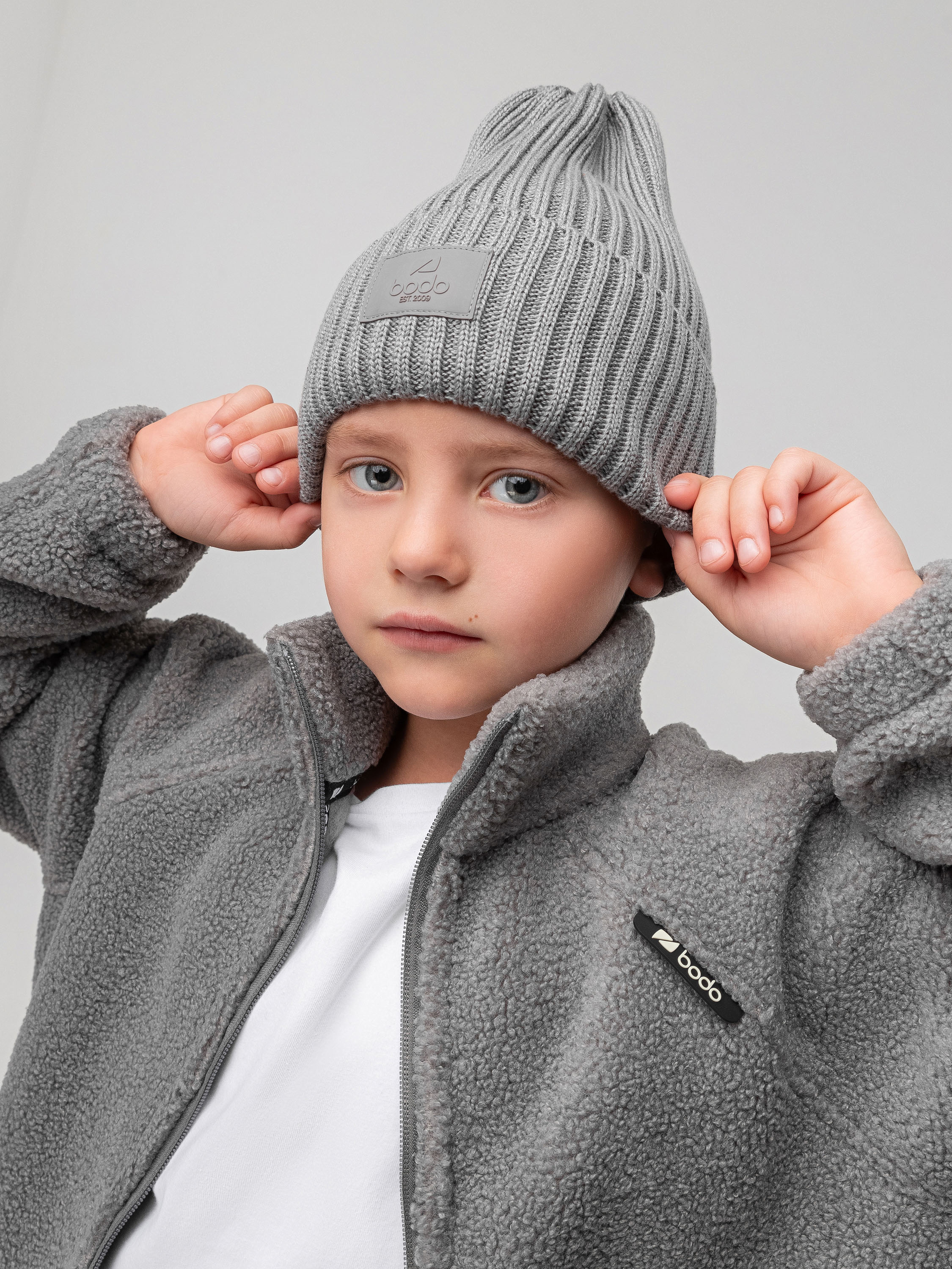Шапка Bodo 10-363MU_серый меланж - фото 1