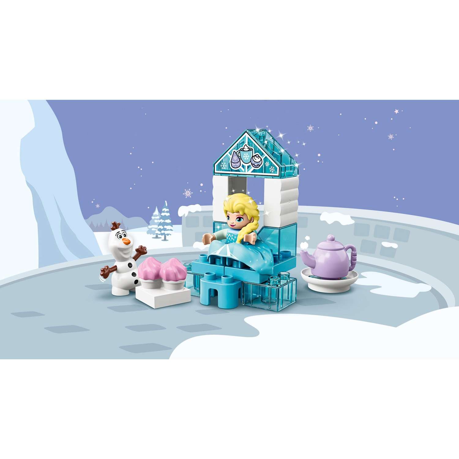Конструктор LEGO DUPLO Чаепитие у Эльзы и Олафа блочный - фото 9
