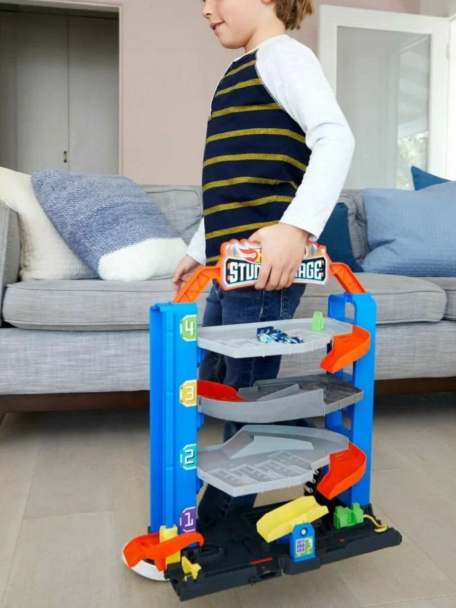 Трек Hot Wheels City Stunt Garage GNL70 - фото 8