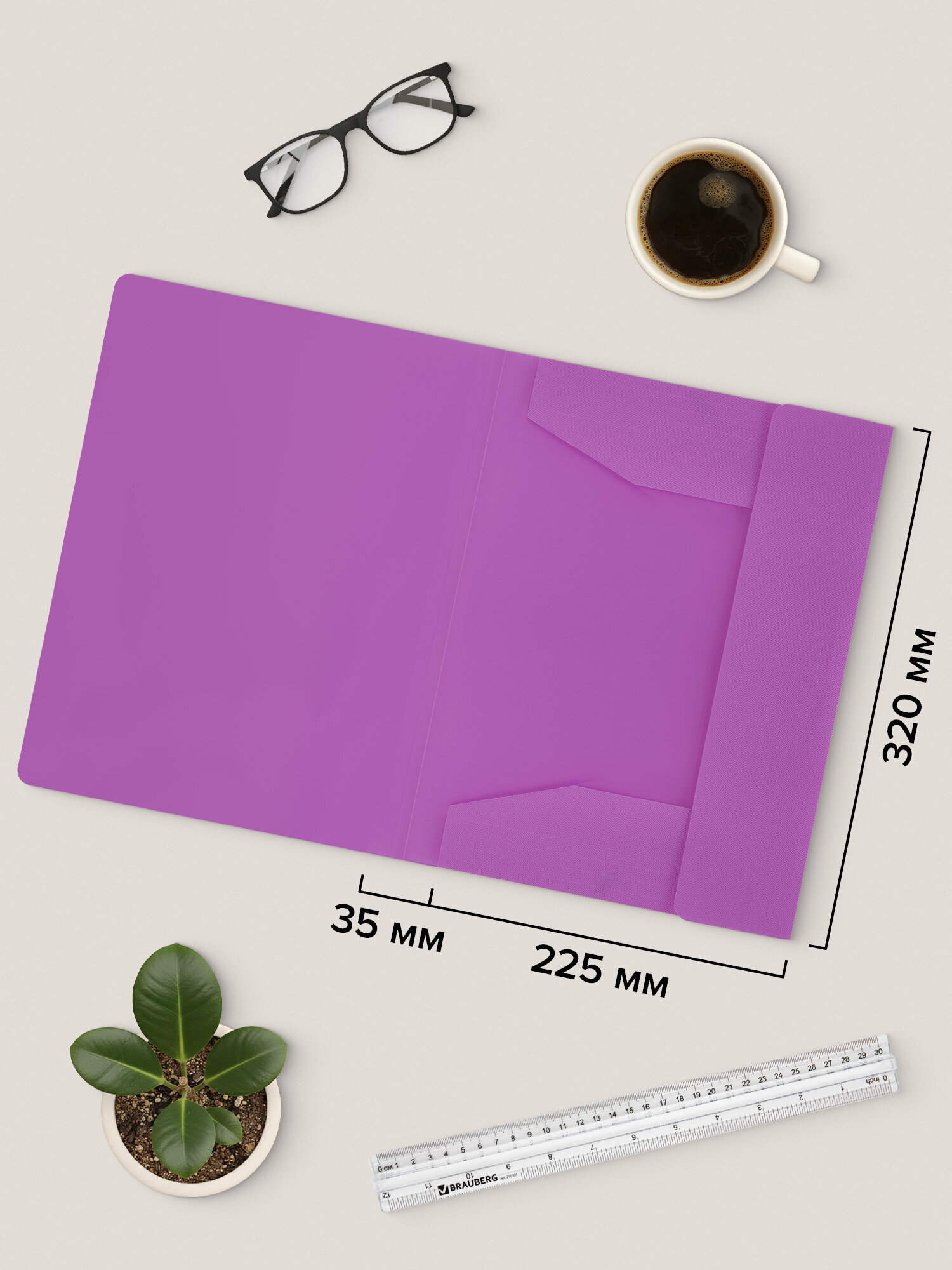 Папка для тетрадей Brauberg на резинках А4 - фото 4