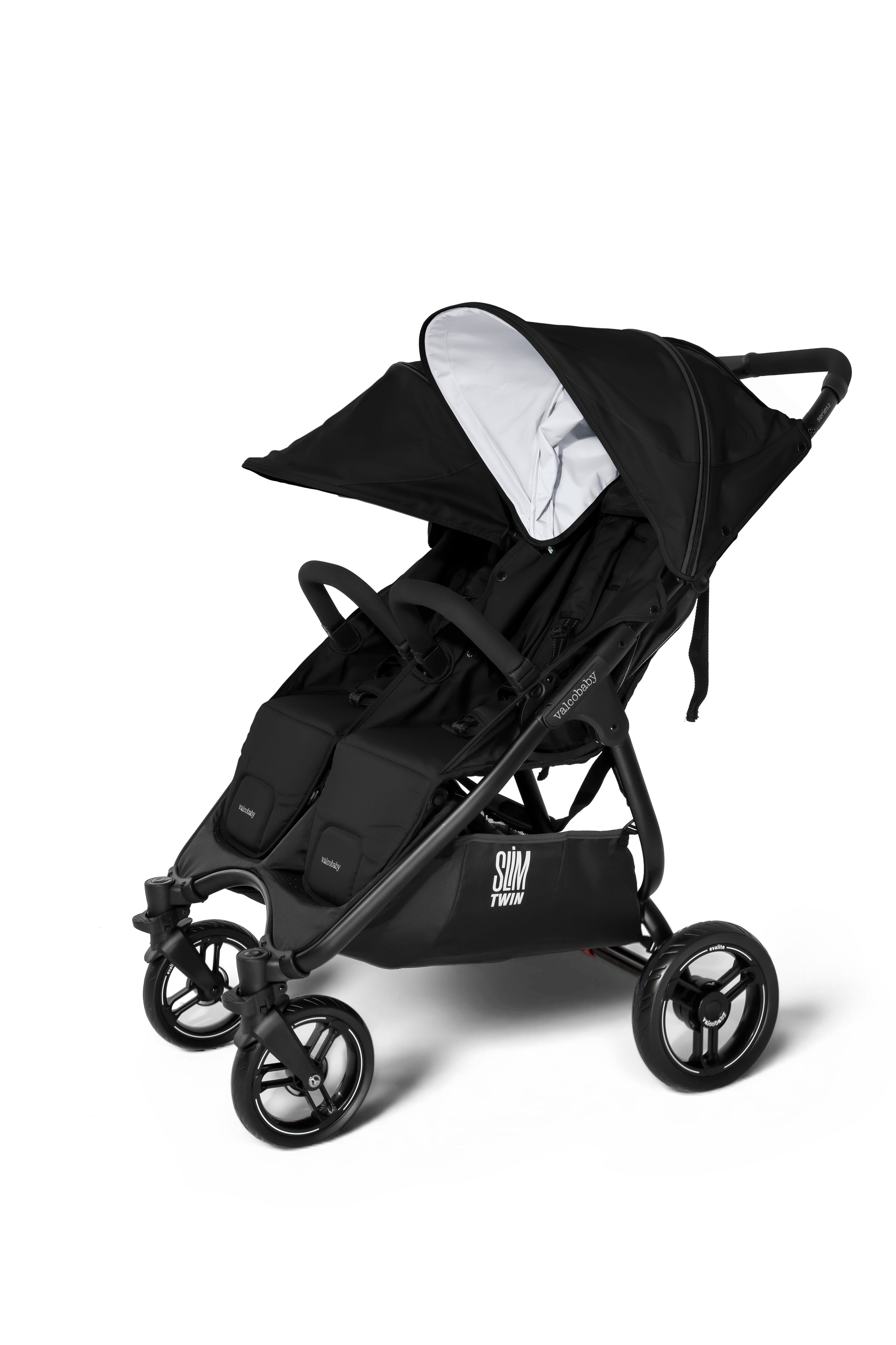 Коляска прогулочная для двойни Valco baby черный - фото 2
