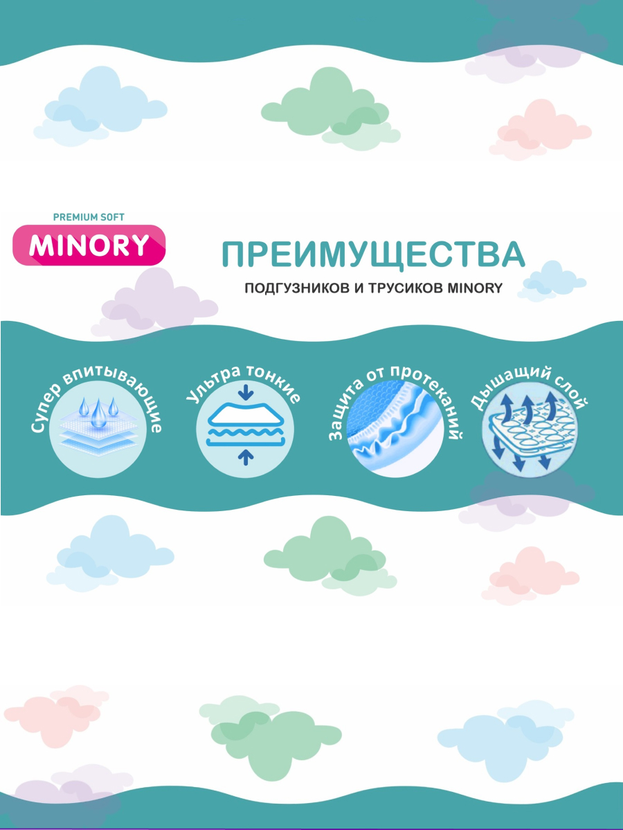 Трусики Minory L (9-13 кг) 21 шт. - фото 3