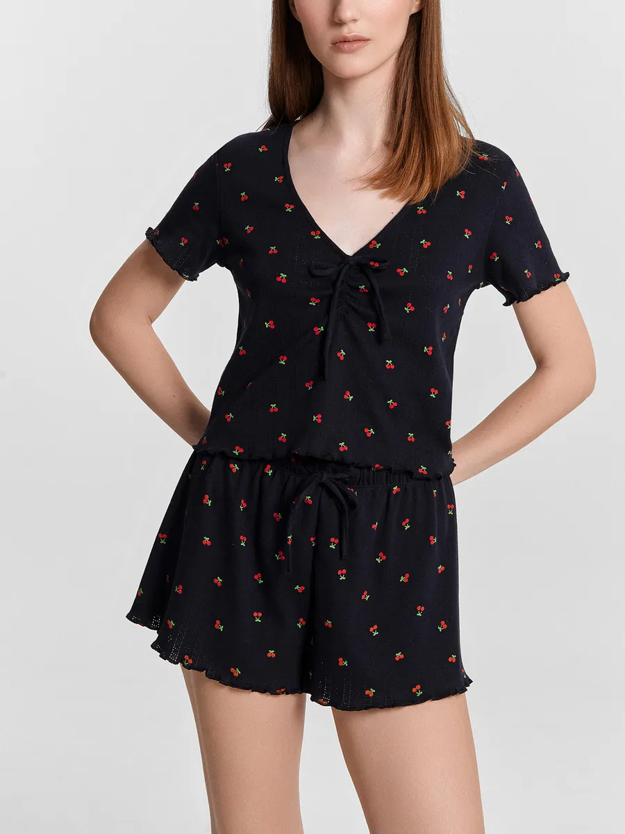 Пижама Mark Formelle (Марк Формэль) 592546/вишенки на черном - фото 5