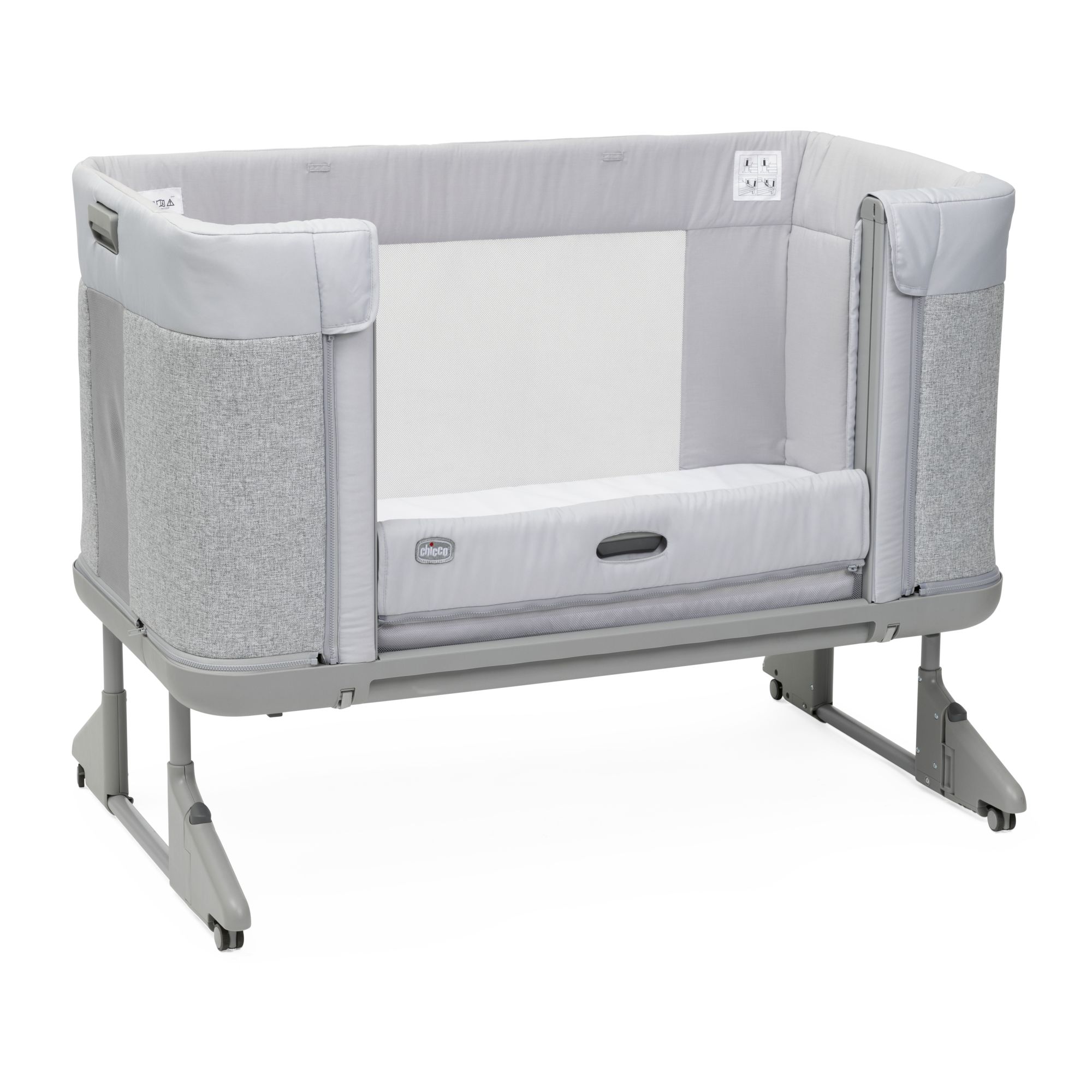 Детская кроватка Chicco Next2Me Forever 3в1 с рождения до 4 лет Ash Grey, без маятника - фото 17
