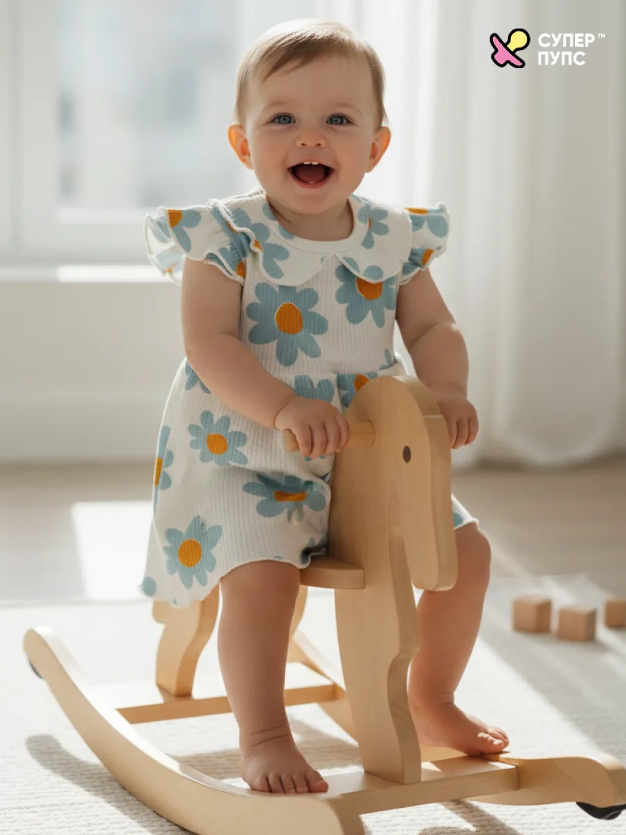 Боди-платье Супер Пупс бд/платье/2крыл/ромашка - фото 15