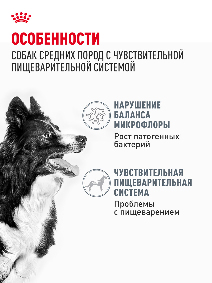 Корм для собак Royal Canin 12кг Medium Digestive Care cредних сухой - фото 2