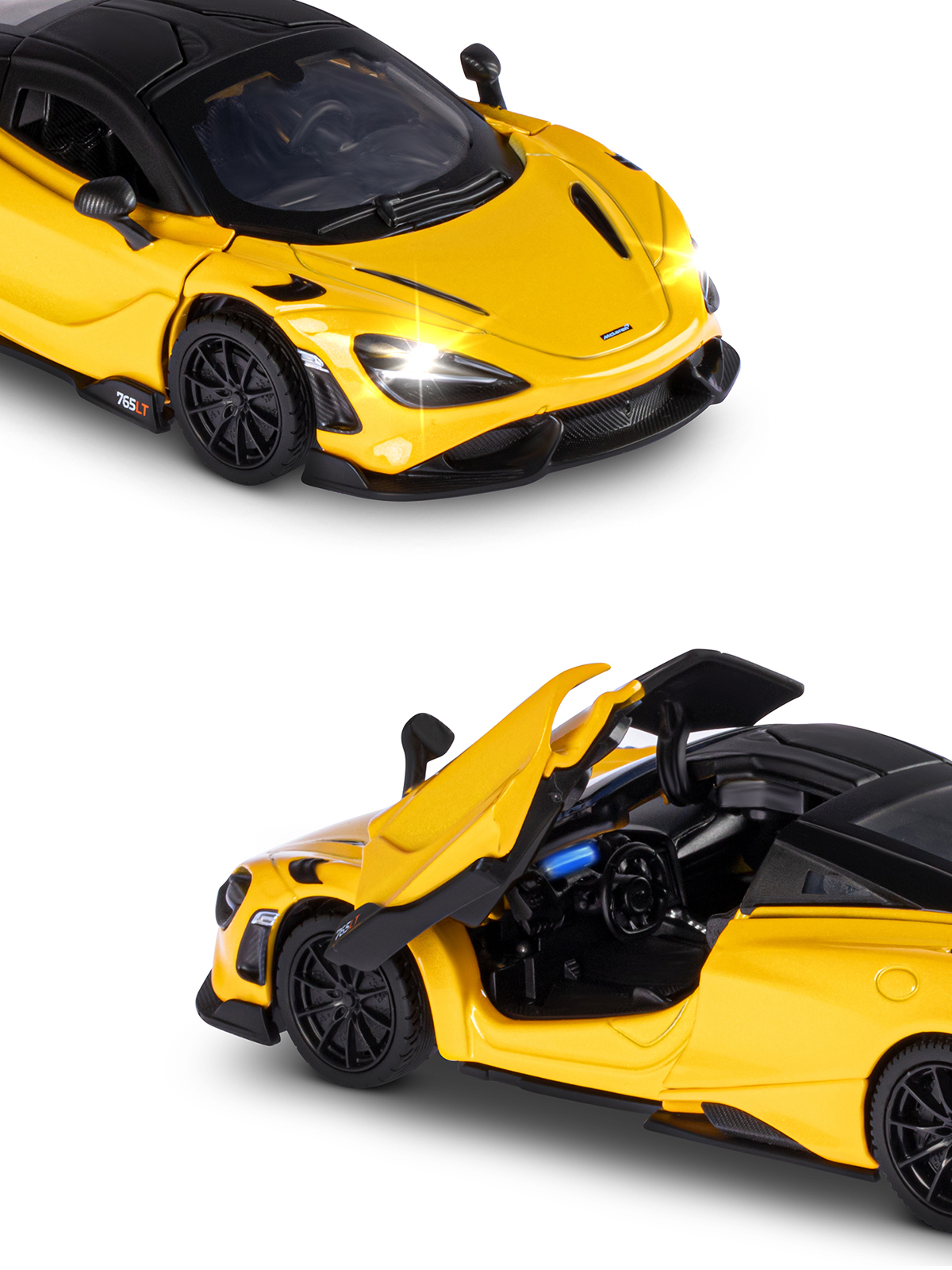 Автомобиль АВТОпанорама McLaren 765 LT 1:32 JB1251597 - фото 9