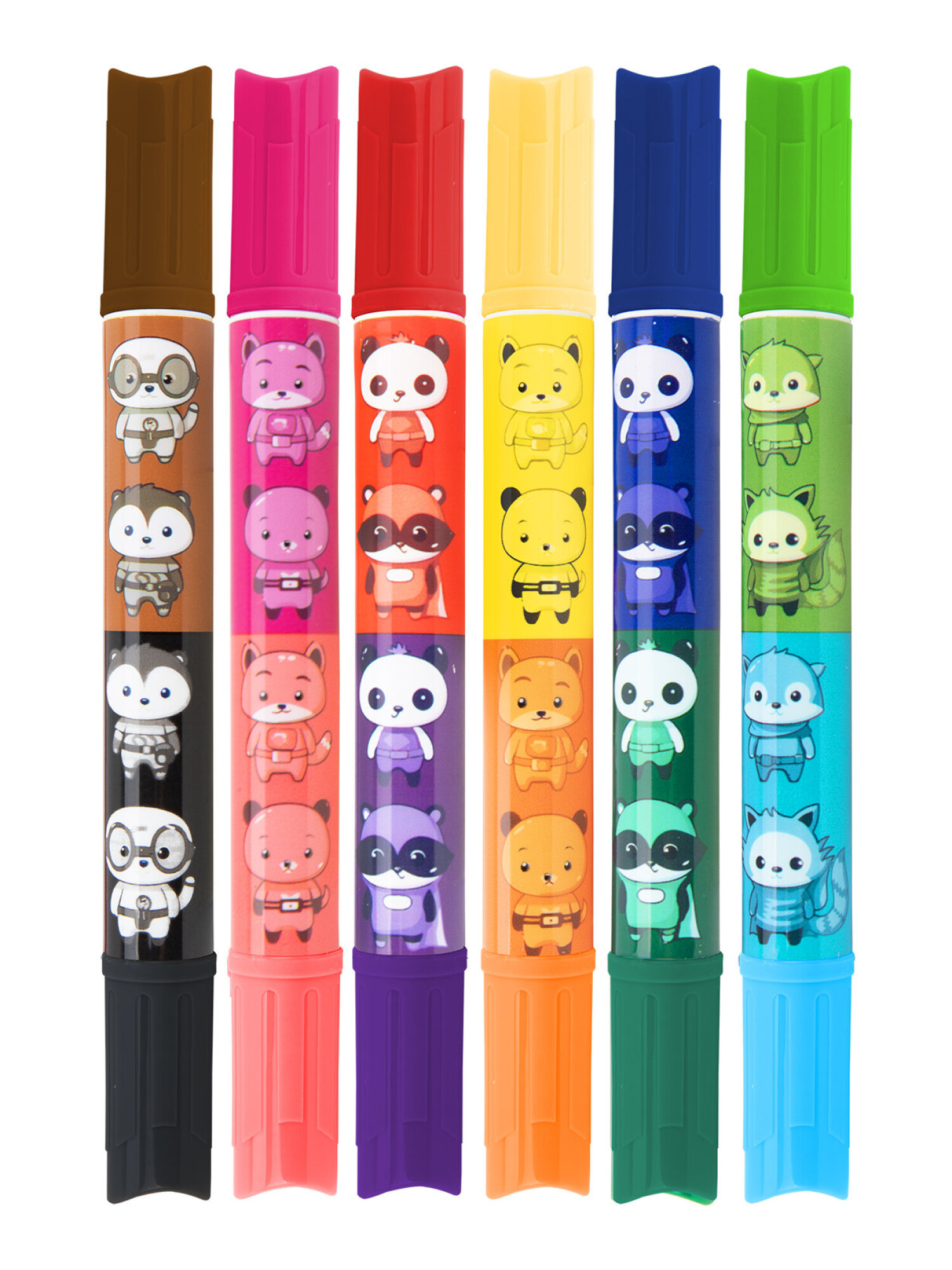 Фломастеры Brauberg двусторонние 6 шт. - фото 3