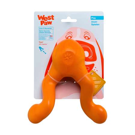 Игрушка для собак West Paw Zogoflex Tizzi для лакомств L Оранжевая