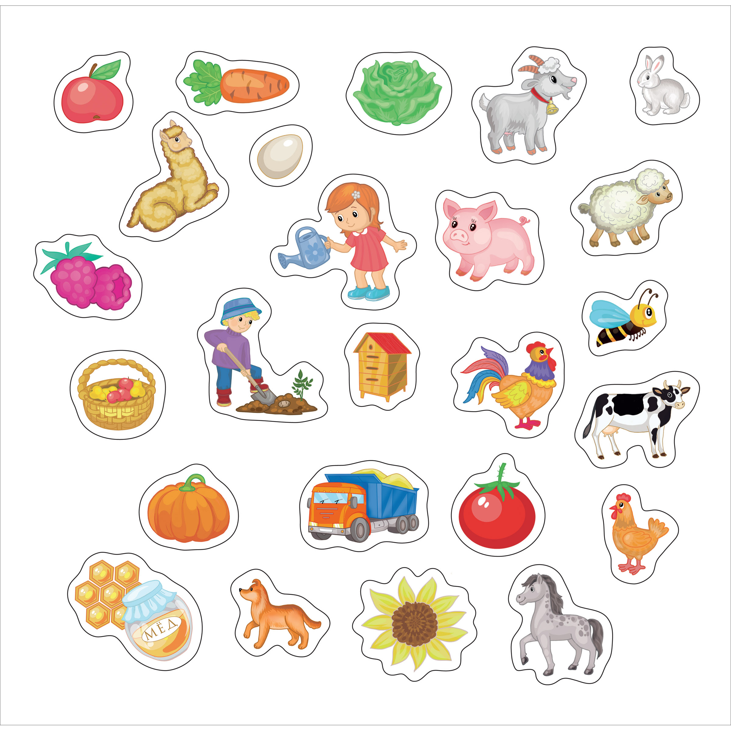 Книга Росмэн На ферме Книга с липучками - фото 5