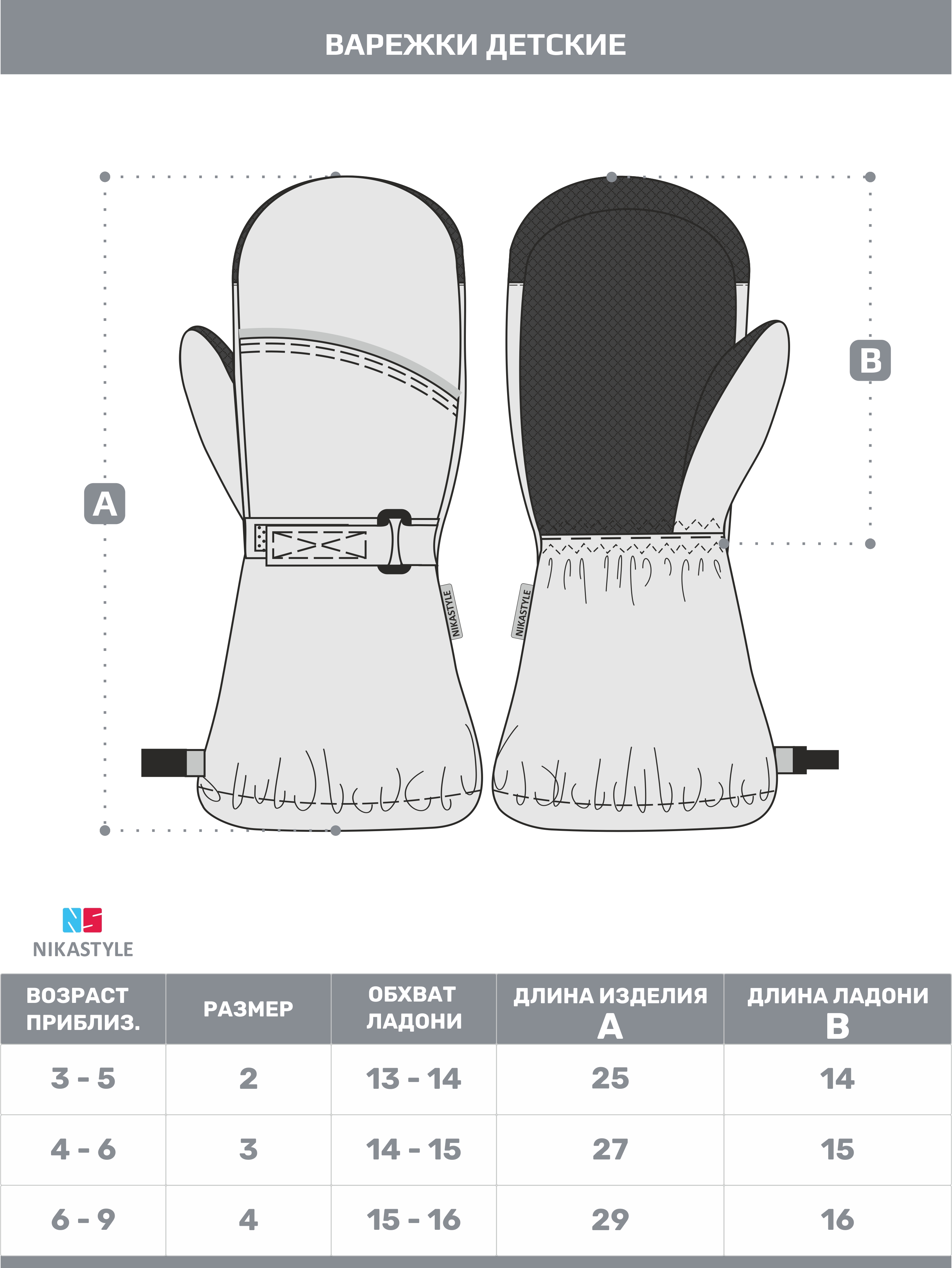 Варежки NIKASTYLE 14з17425 черный - фото 10