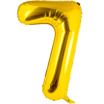 Шар воздушный Веселая затея Цифра 7 Gold 40см