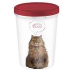 Контейнер для корма и лакомств кошки LUCKY PET 1.6л Бордовый 434211721