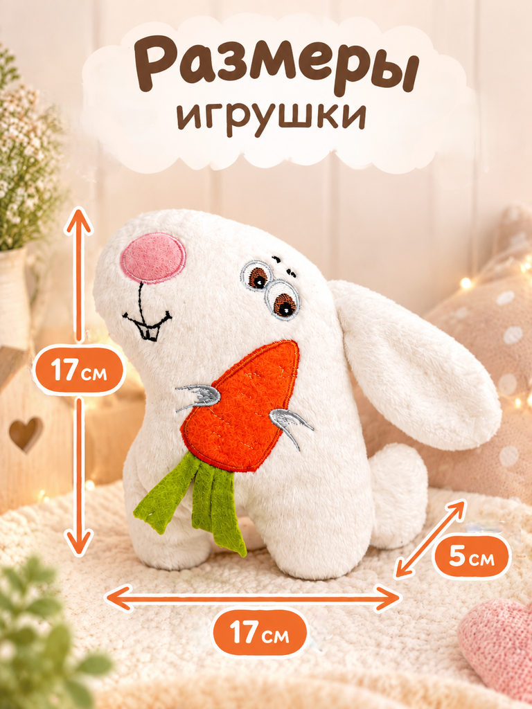 Мягкая игрушка Штучки к которым тянутся ручки заяц - фото 2