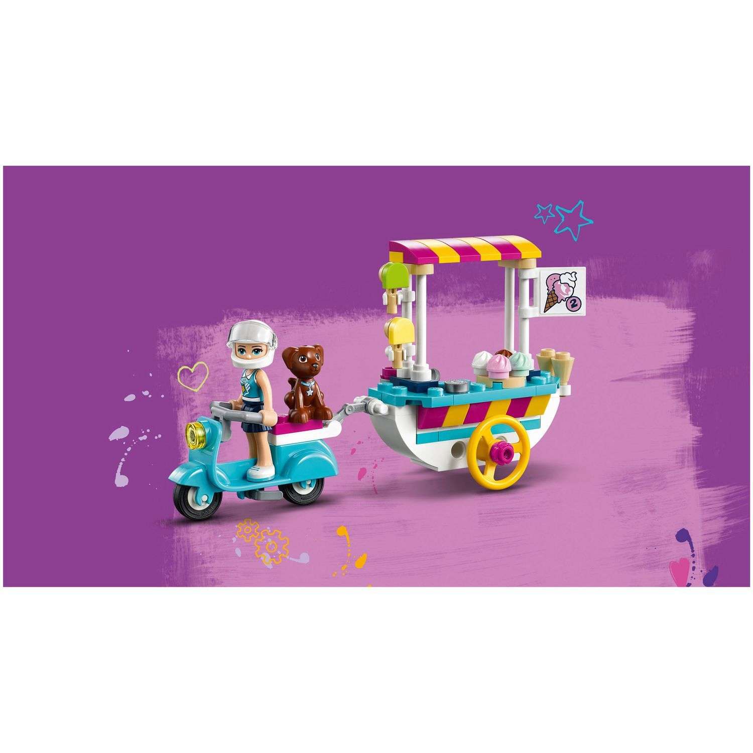 Конструктор LEGO Friends Тележка с мороженым блочный - фото 7