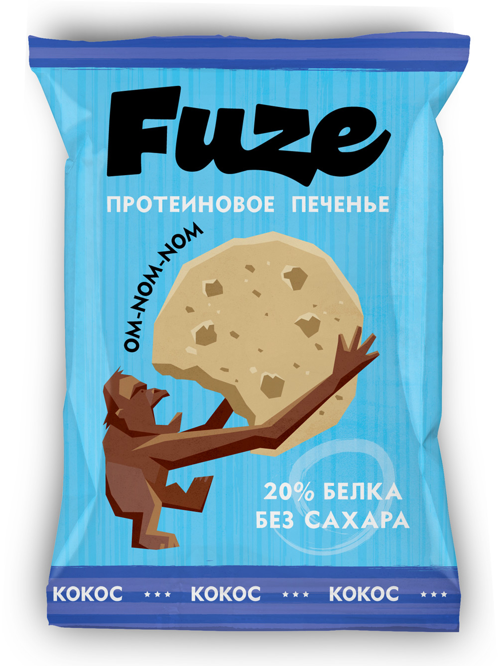 Печенье протеиновое FUZE Арахис/ Кокос/ Шоколад бокс = 9 шт. - фото 3