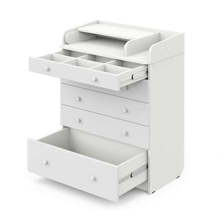 Пеленальный комод aton baby furniture Комод Maks белый премиум/белый