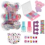 Набор декоративной косметики LUKKY тени для век 2 лака для ногтей 10 патчей для ногтей стразы стикеры пилочка