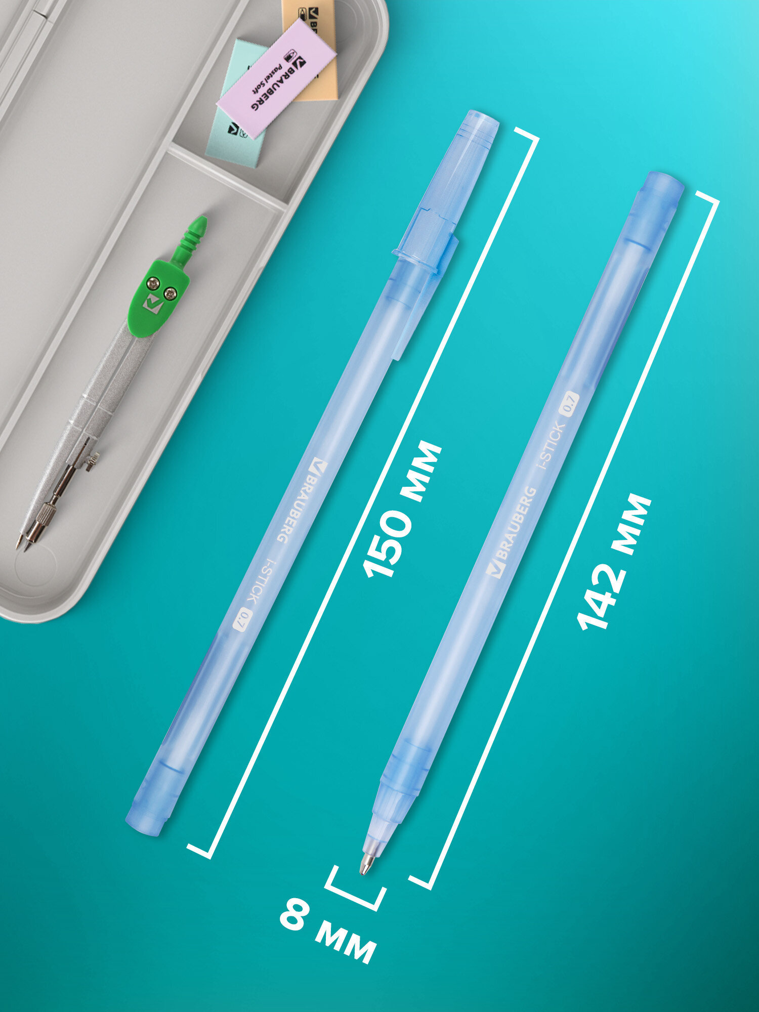 Ручка шариковая Brauberg 50 шт. - фото 3