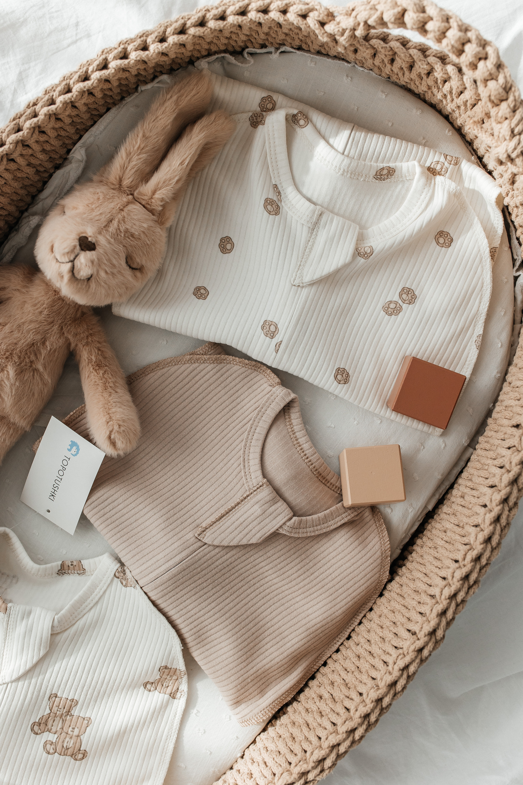 Конверт пеленальный (кокон) TOPOTUSHKI бежевый - фото 6