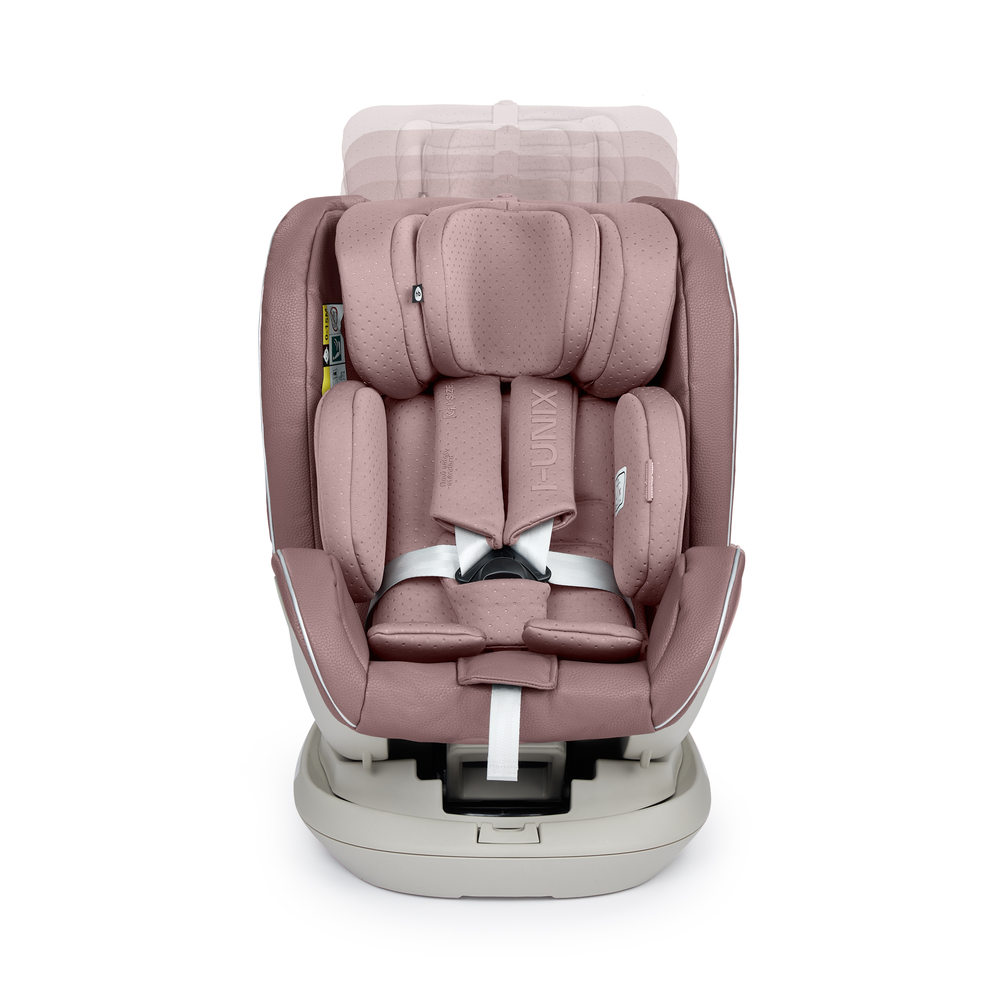 Автокресло Happy Baby I-Unix Isofix 0+/1/2/3 (0-36 кг) розовый - фото 20