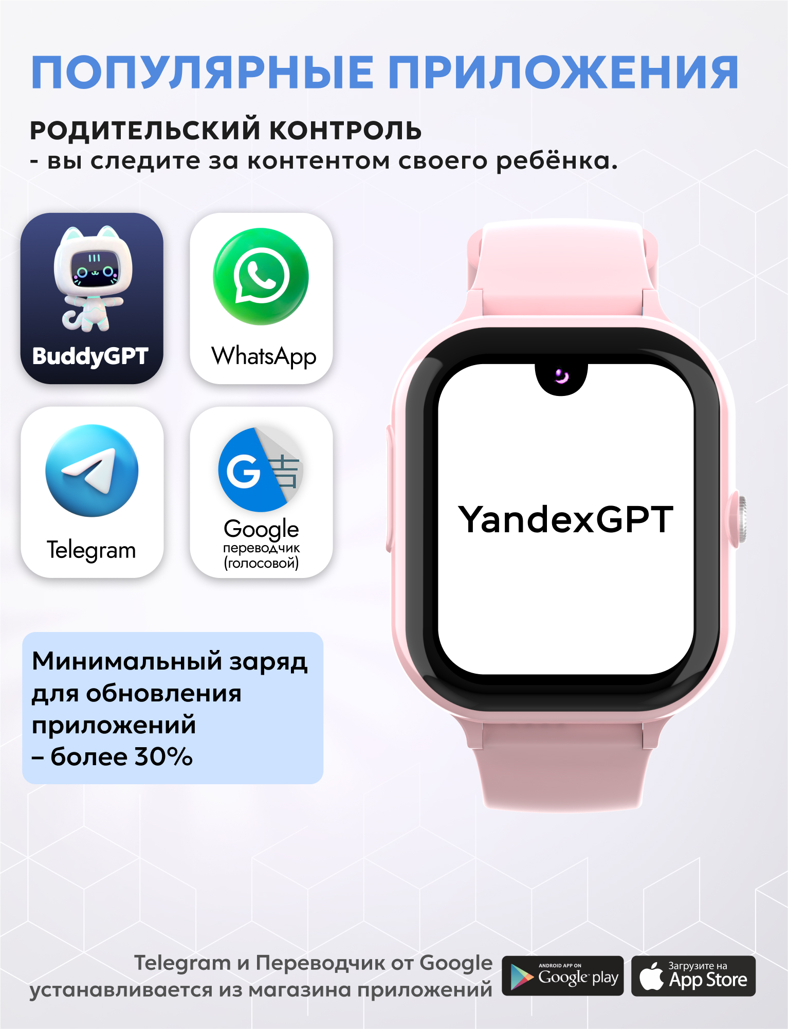 Детские смарт часы 4G + SIM-карта Aimoto Buddy с YandexGPT розовый Amoled 1.78 Видеомониторинг Виртуальный помощник GPS - фото 4