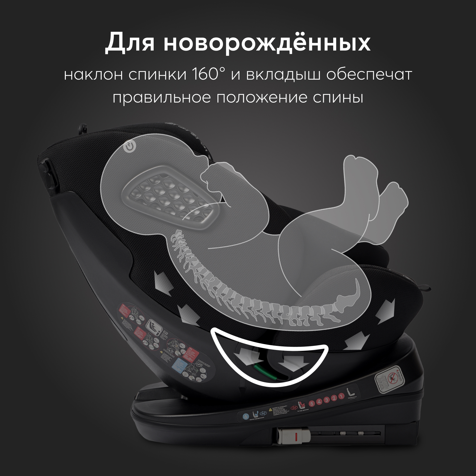 Автокресло Happy Baby Reex Isofix 0+/1/2/3 (0-36 кг) - фото 4