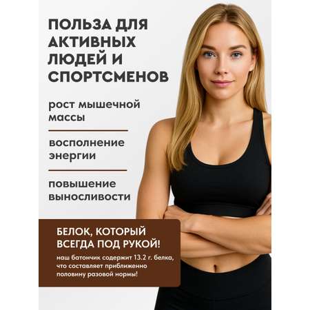 Протеиновый батончик FIT AND JOY со вкусом двойной шоколад набор 16 шт