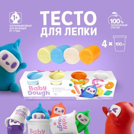 Тесто-пластилин BabyDough 4 цв.