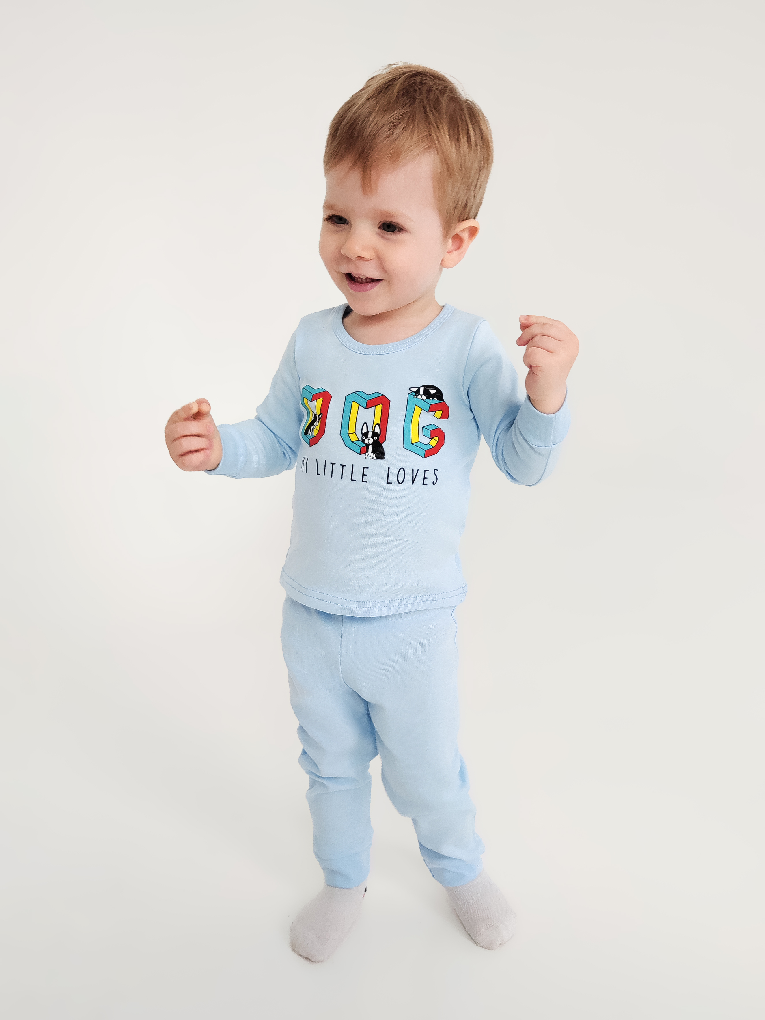 Пижама Mami-kids П-030/голубой - фото 1