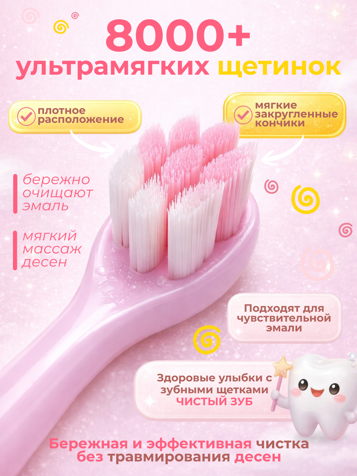 Зубная щетка классическая Чистый Зуб от 2 лет 1 шт. - фото 3