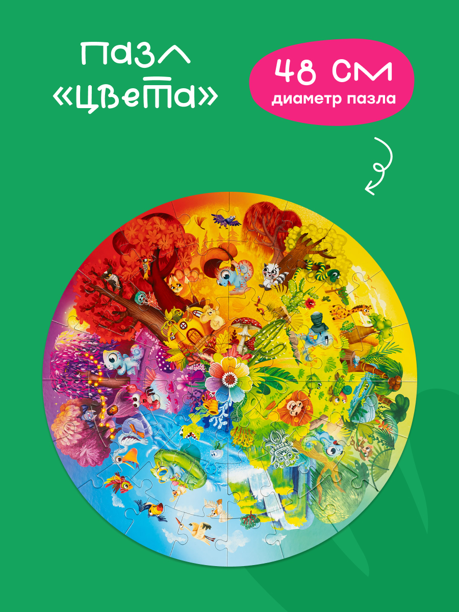 Пазл Харди Гарди Круглый Цвета классический - фото 2
