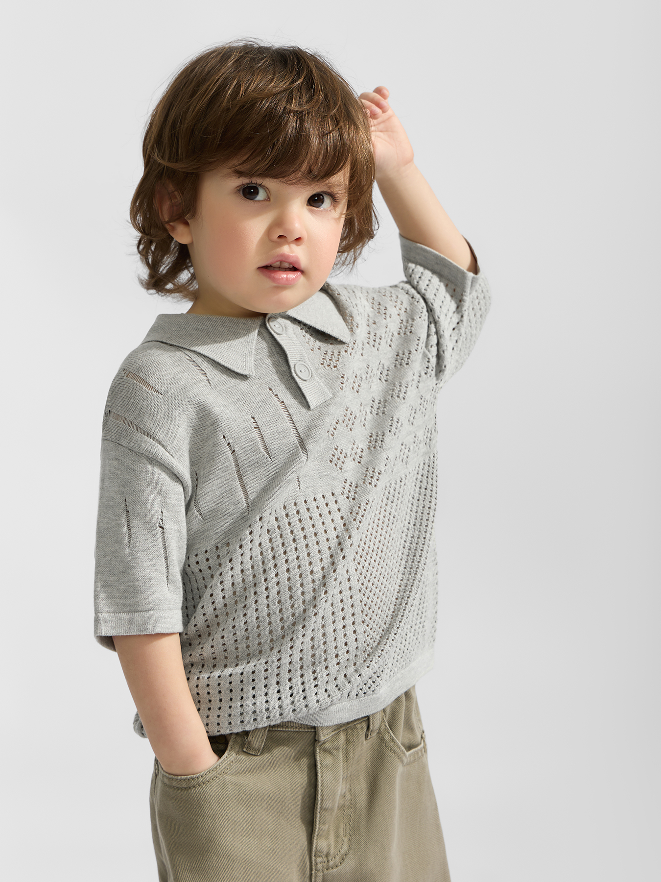 Поло Happy Baby 88685-1_grey - фото 1