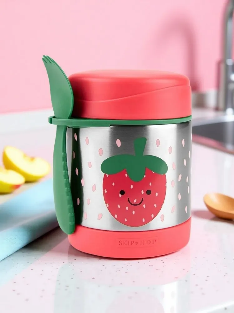 Термос Skip Hop со столовым прибором Клубника - фото 6