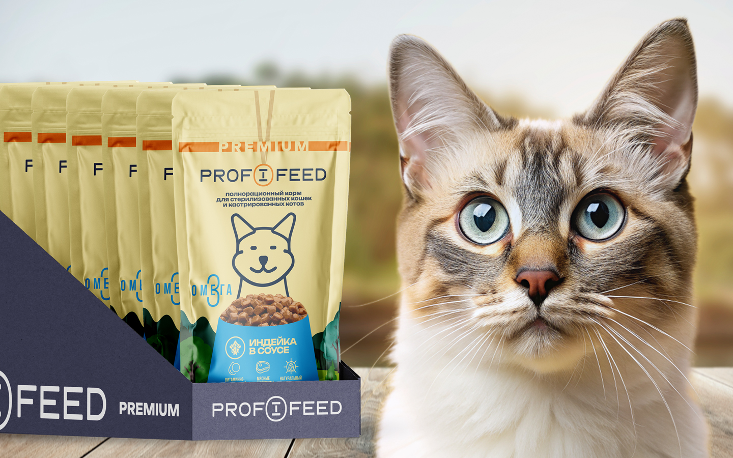 Корм консервированный для кошек пауч Profifeed для стерилизованных с индейкой в соусе 75г 28шт - фото 4