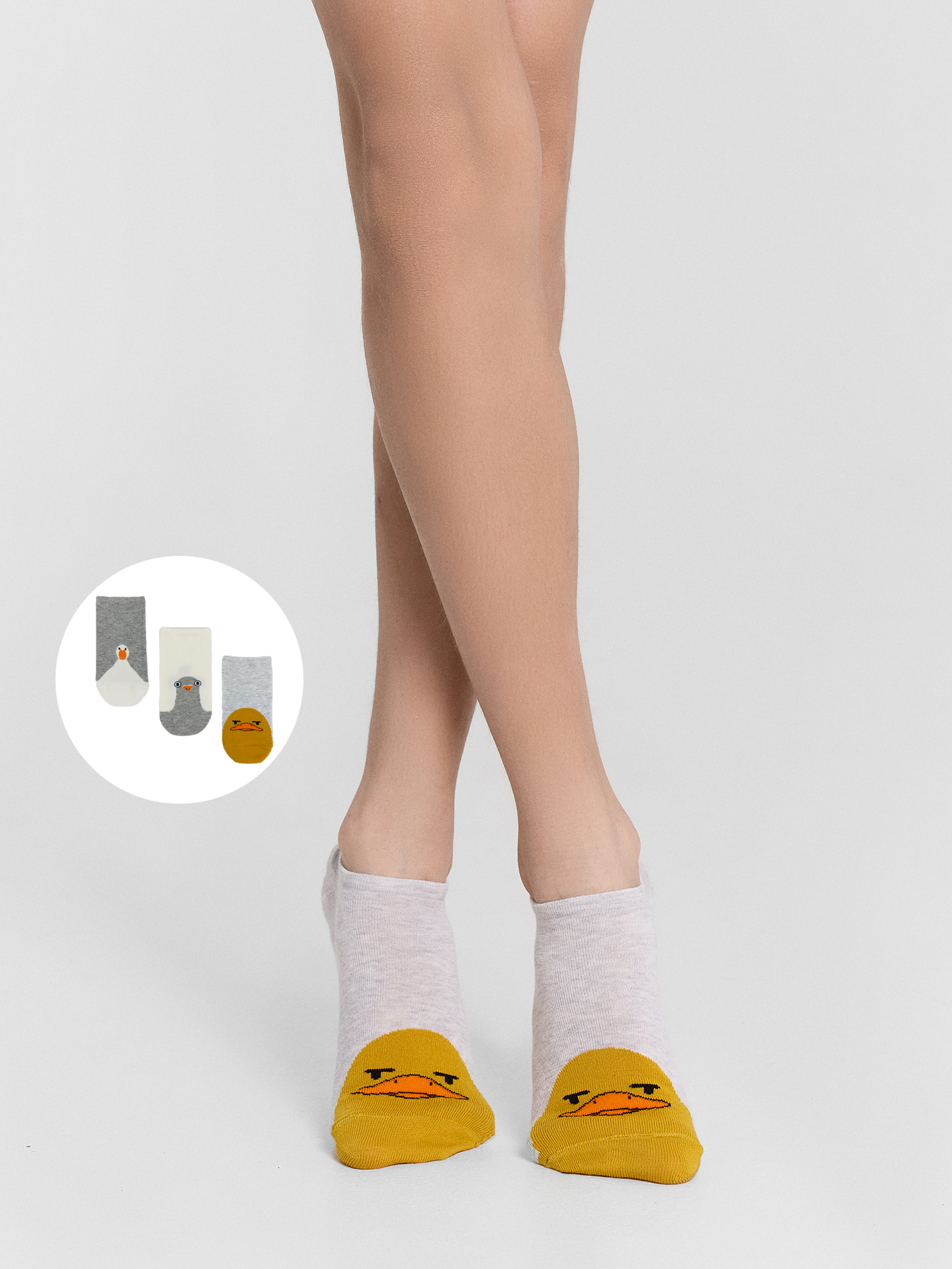 Носки 3 пары Mark Formelle (Марк Формэль) 453A-3199/сер.мел /молочный /св.сер.мел/ - фото 1