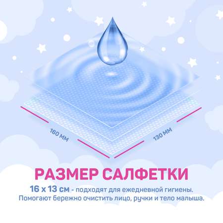 Влажные салфетки AURA Ultra Comfort 6 упак. 100 шт.