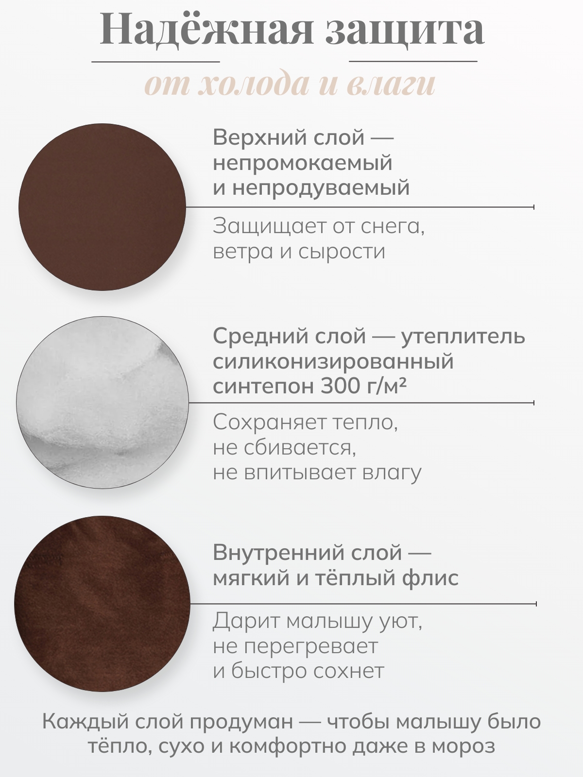 Конверт в коляску Чудо-Чадо Три сезона коричневый - фото 3