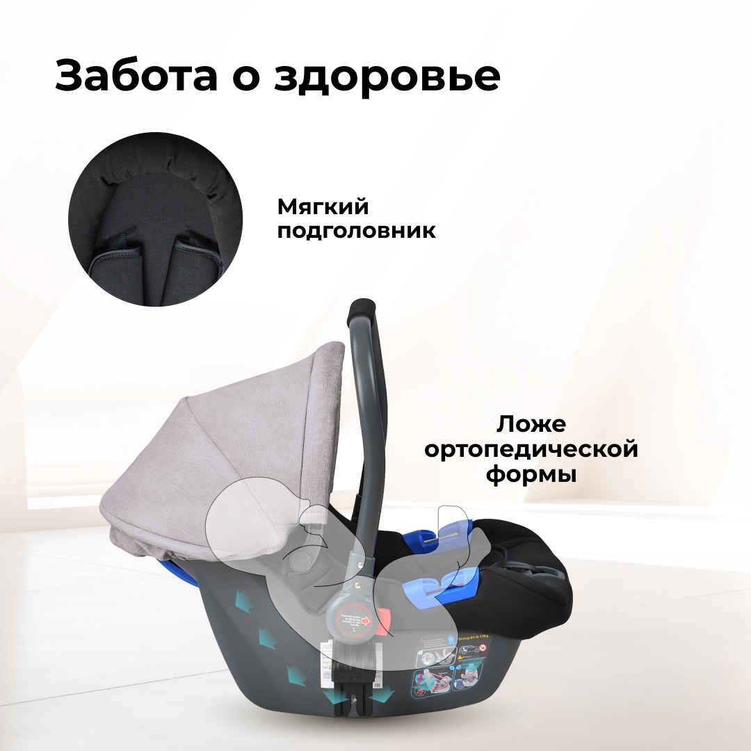 Автокресло Farfello KS-2150/a 0 (0 -13 кг) бежевый - фото 3