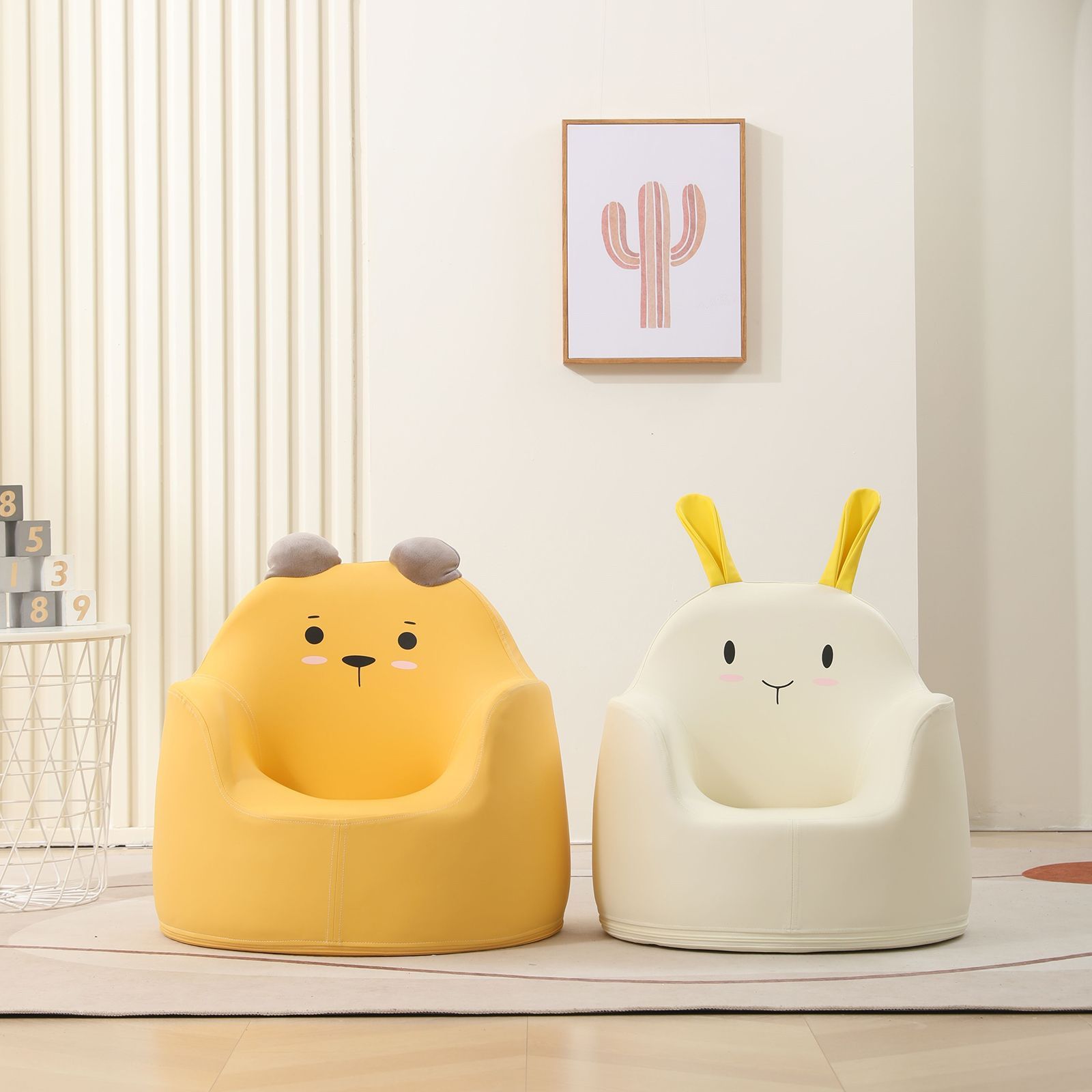 Кресло детское UNIX Kids Bear L уellow - фото 7